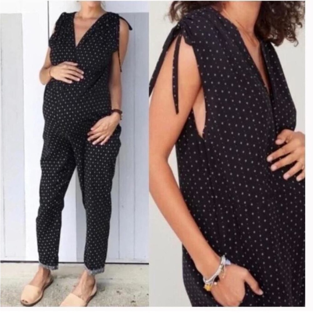 New Hatch The Twilight Maternity Jumpsuit Black Deco